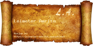 Leimeter Amrita névjegykártya